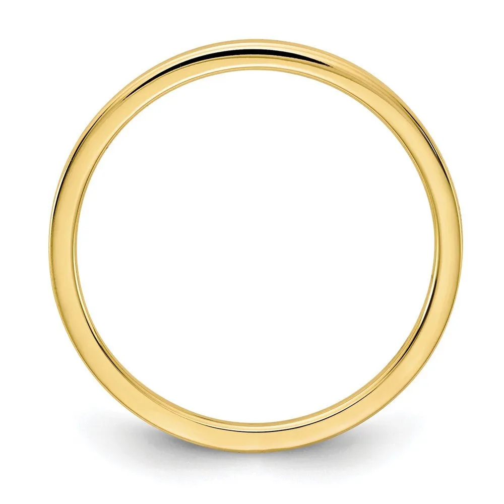 Polished Flat Stackable 14k Gold Band