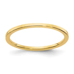 Polished Flat Stackable 14k Gold Band