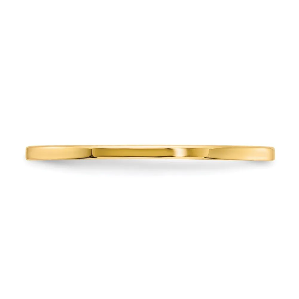 Polished Flat Stackable 14k Gold Band