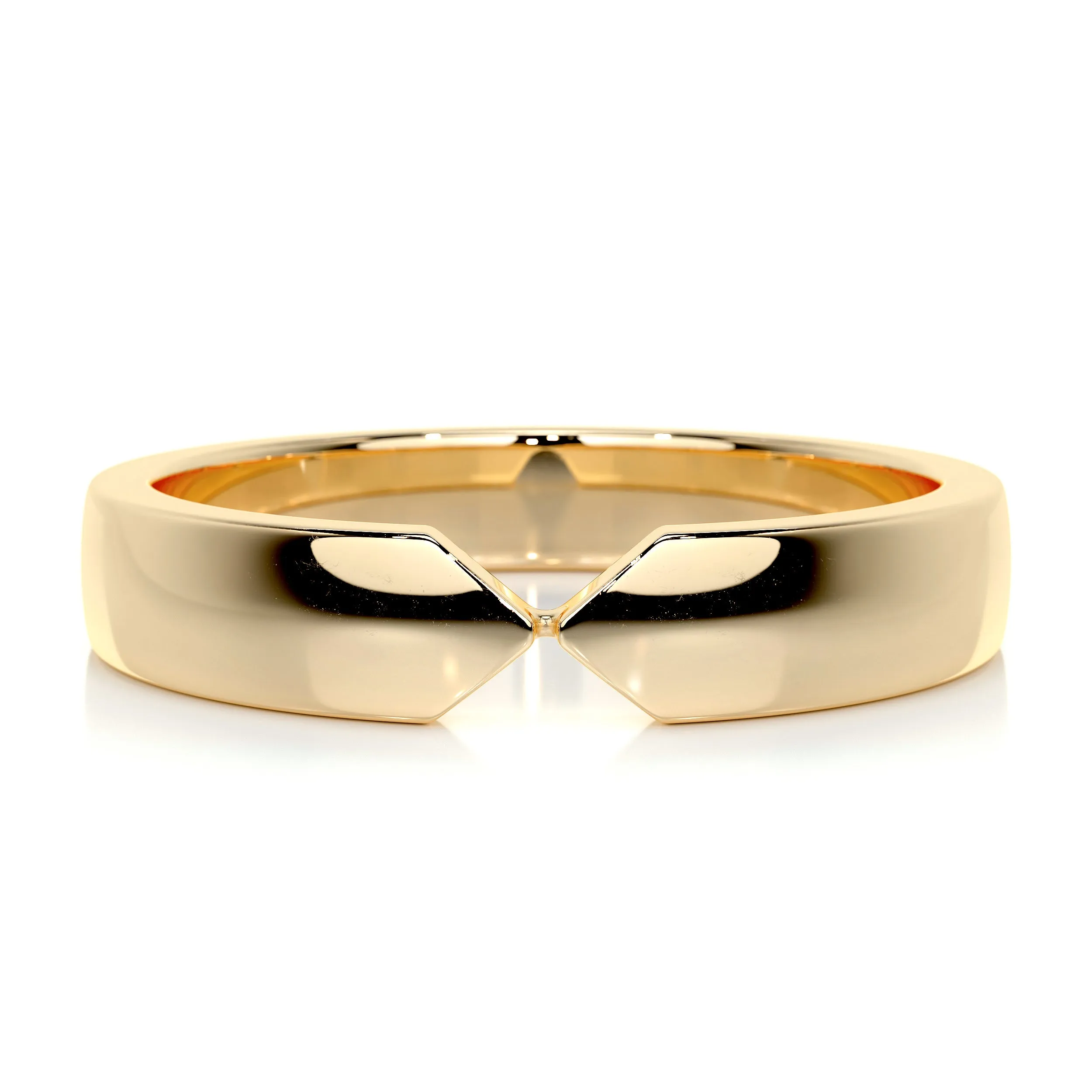 18K Yellow Gold Men's Wedding Band - David