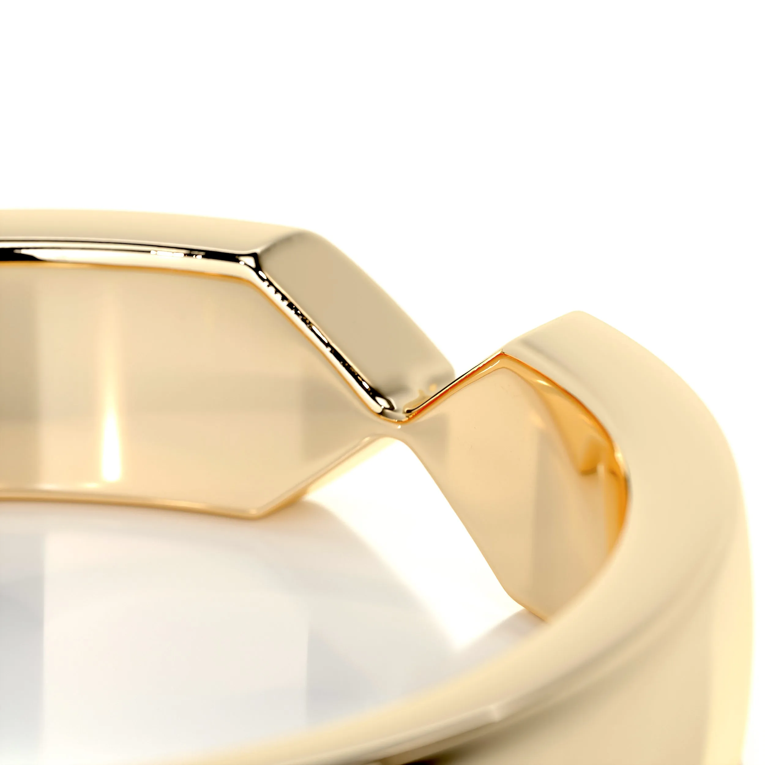 18K Yellow Gold Men's Wedding Band - David