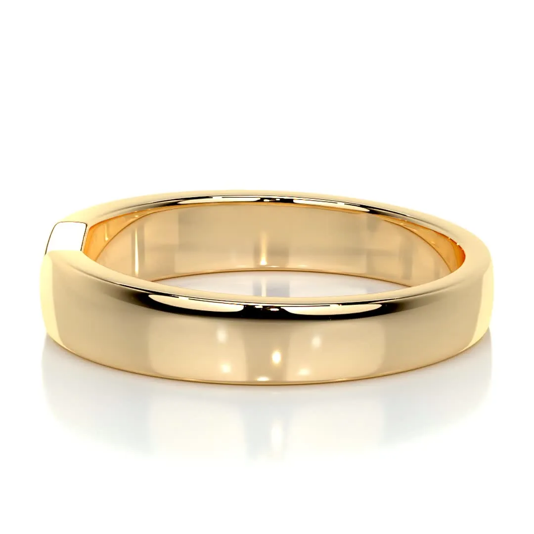 18K Yellow Gold Men's Wedding Band - David