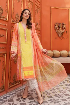 2 Piece Lawn Suit Set with Loom Weave Dupatta - Code CB-10