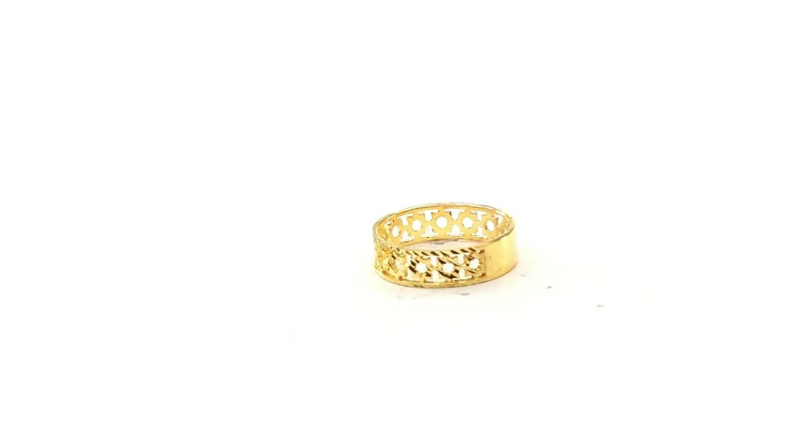 22k Ring Solid Gold ELEGANT Charm Classic Ladies Star Band RESIZABLE r2074mon