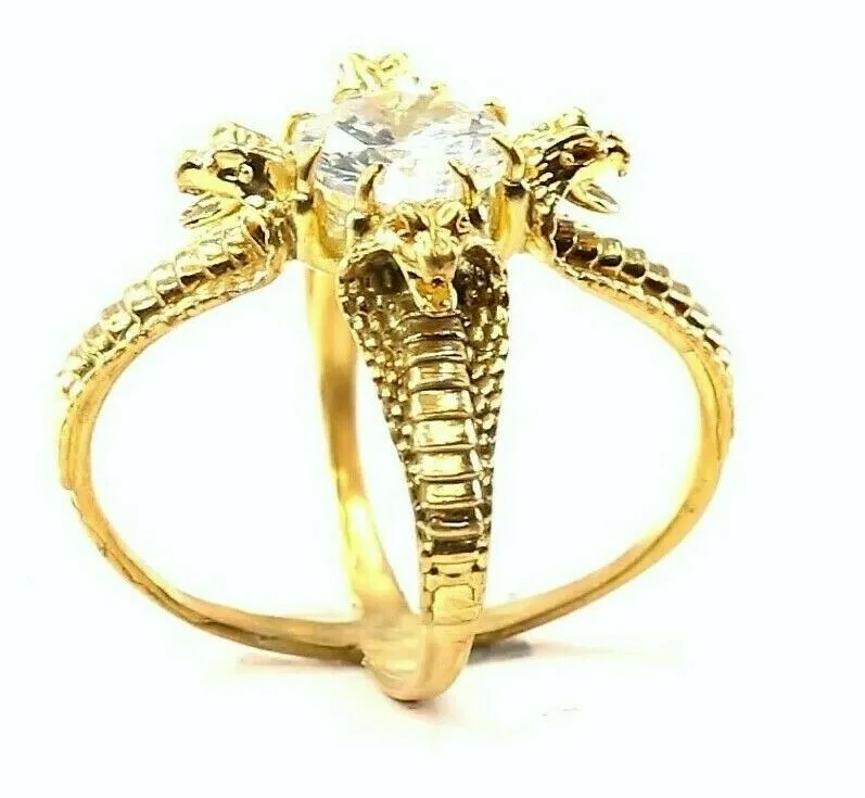 22k Ring Solid Gold ELEGANT Charm Ladies 4 Sided Band SIZE 9 RESIZABLE r2196