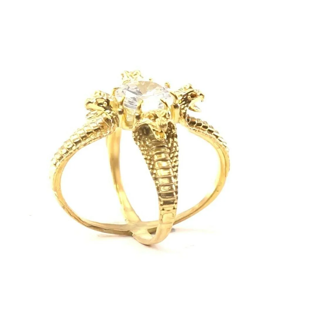 22k Ring Solid Gold ELEGANT Charm Ladies 4 Sided Band SIZE 9 RESIZABLE r2196