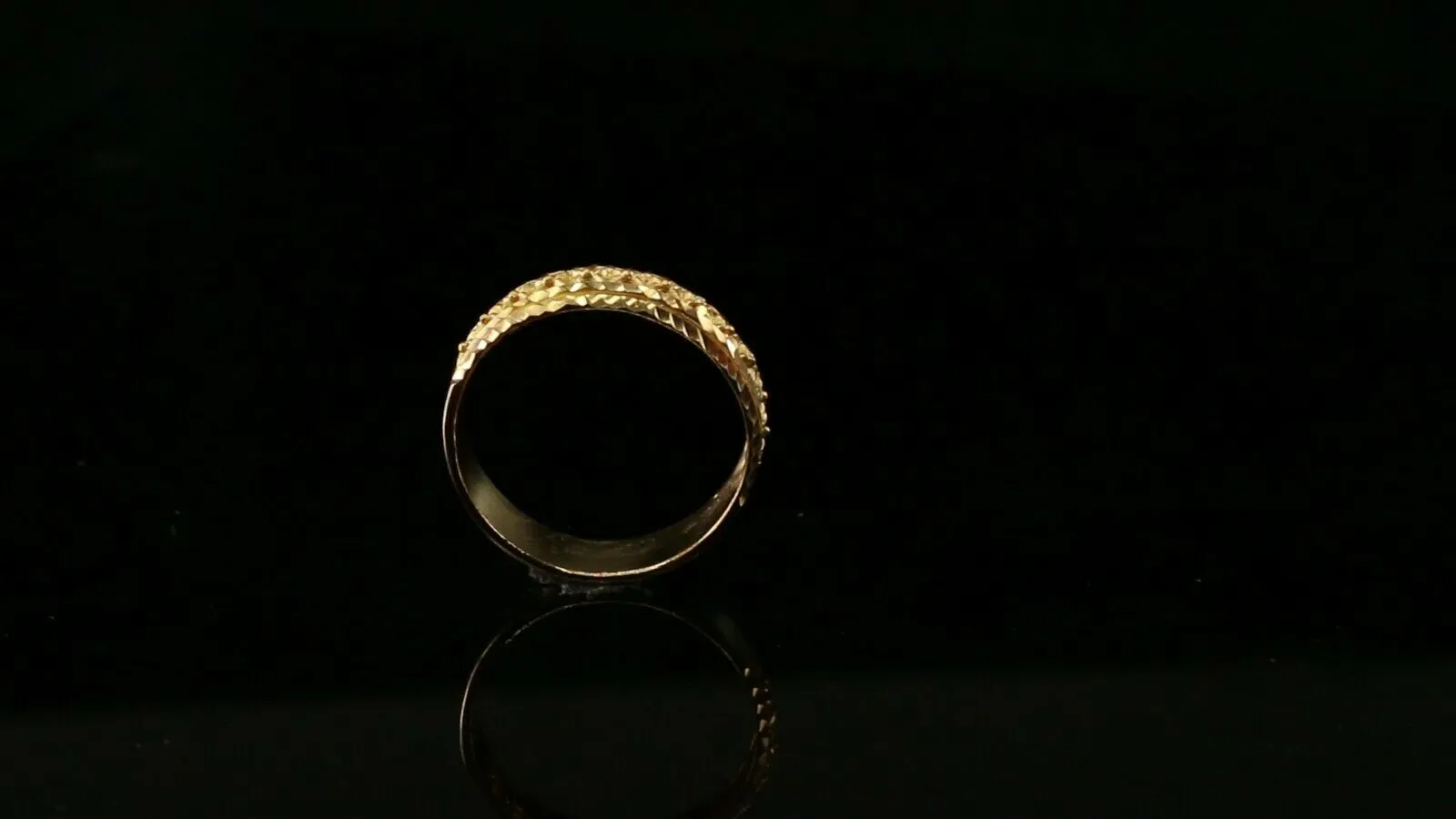 22k Gold Ring for Women - Elegant Solid Gold Charm Band, Size 11.25 (Resizable)