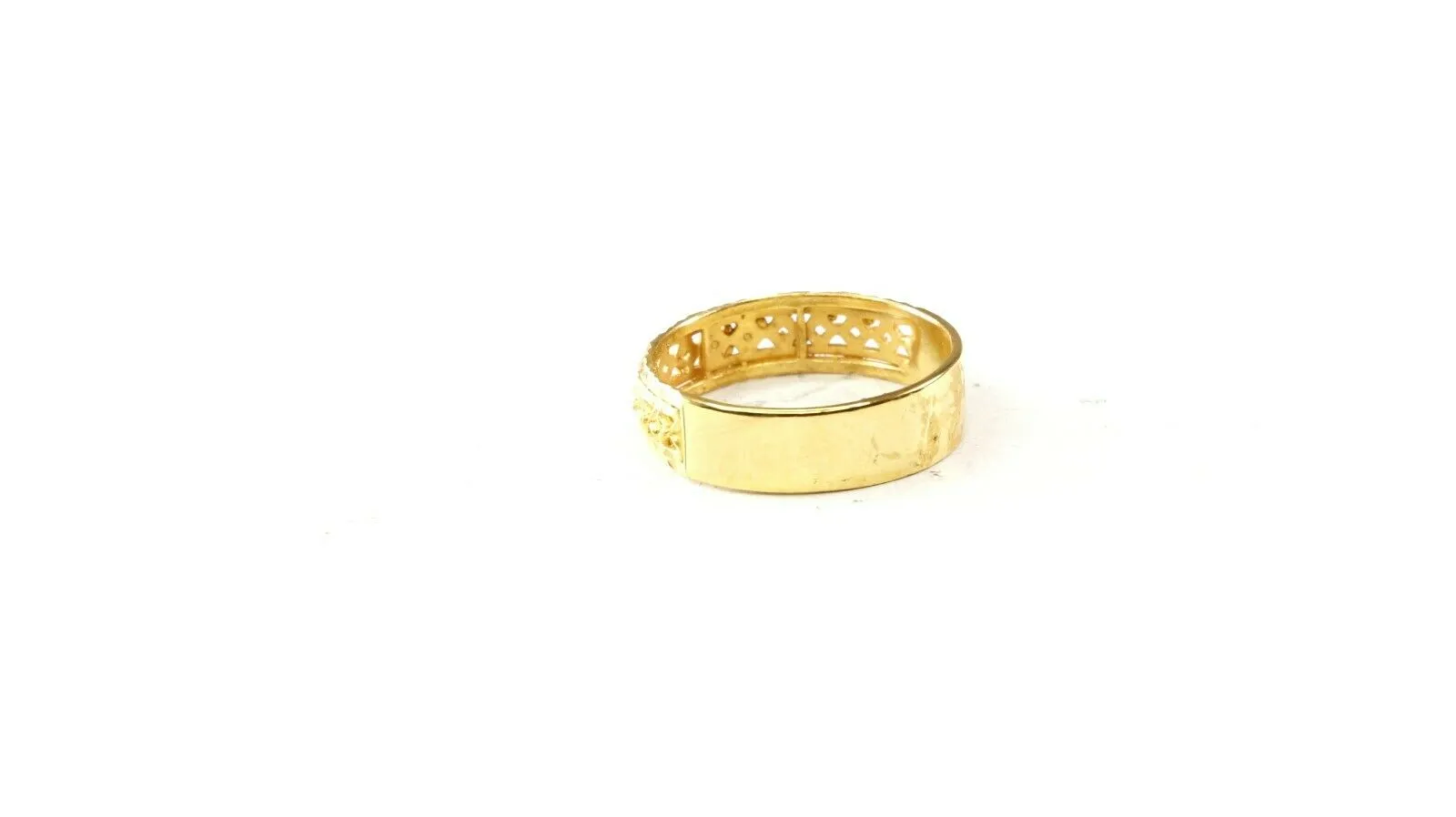 22k Gold Ring for Women - Elegant Solid Gold Charm Band, Size 11.25 (Resizable)