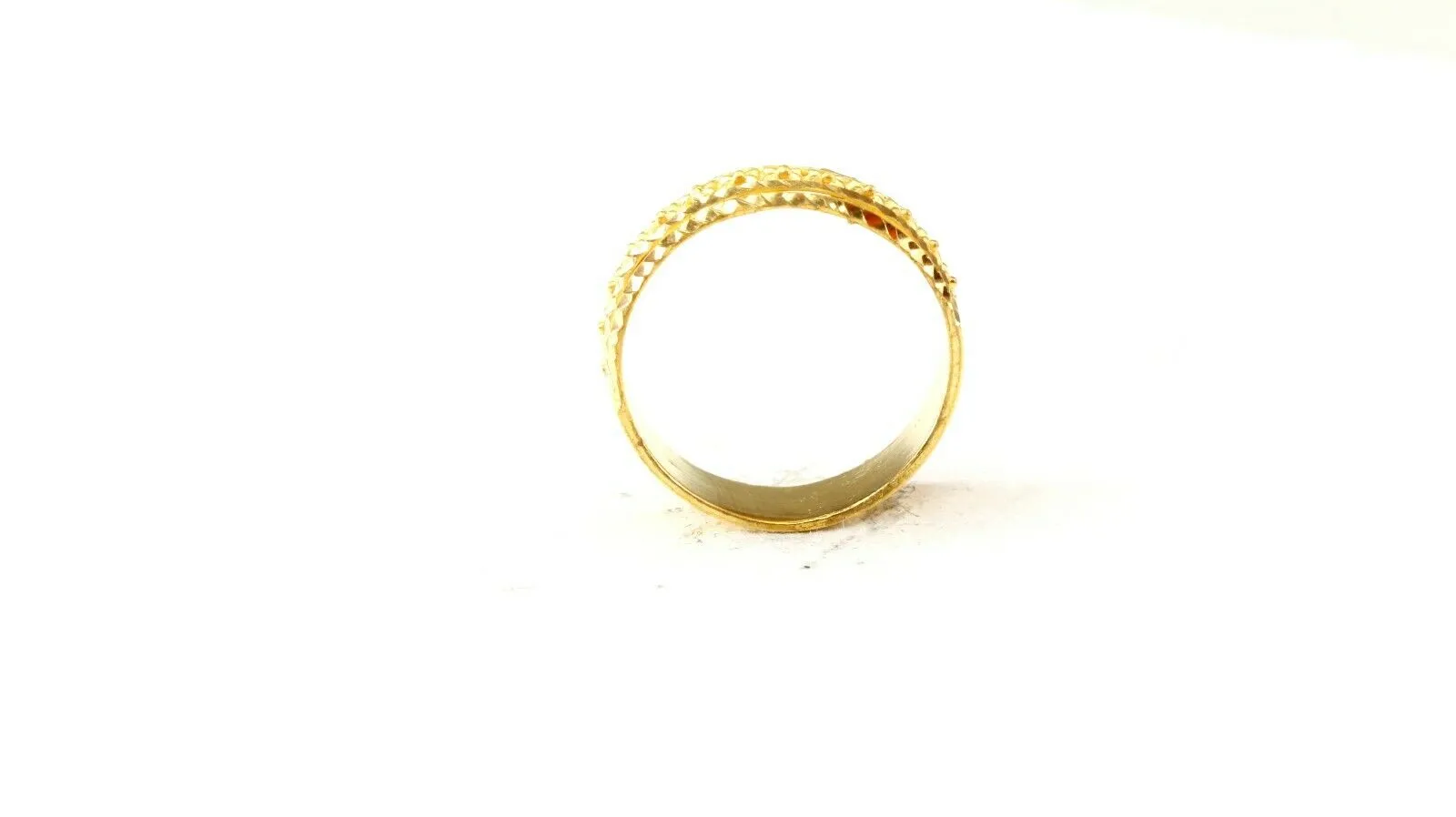 22k Gold Ring for Women - Elegant Solid Gold Charm Band, Size 11.25 (Resizable)