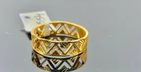 22k Ring Solid Gold ELEGANT Charm Ladies Band SIZE 7.5 RESIZABLE r2554mon