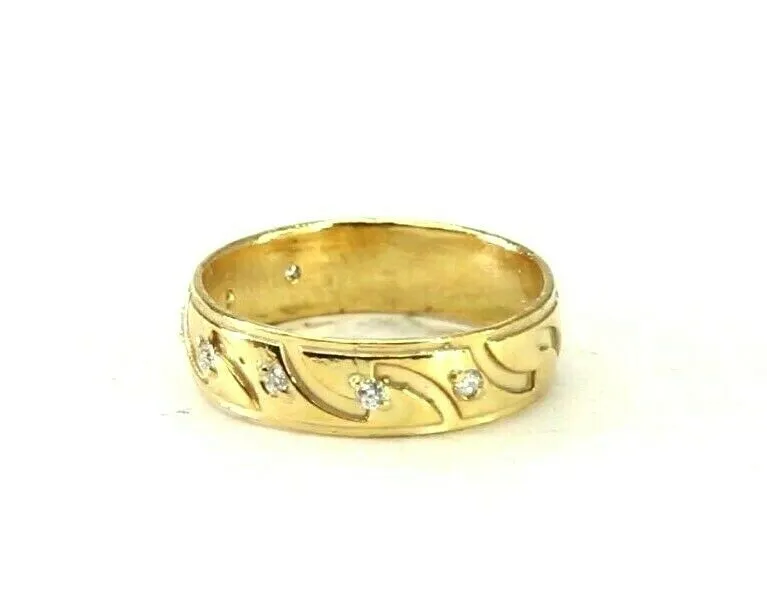 22k Ring Solid Gold ELEGANT Charm Ladies Band SIZE 7.5 RESIZABLE r2937mon