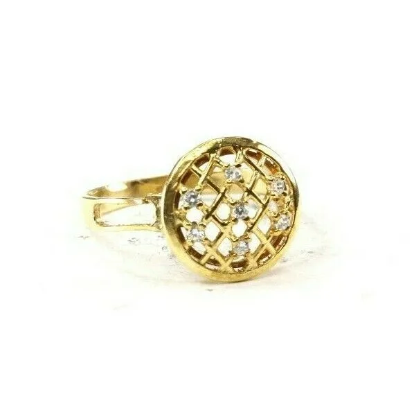 22k Ring Solid Gold ELEGANT Charm Ladies Band SIZE 8.25 RESIZABLE r2540mon