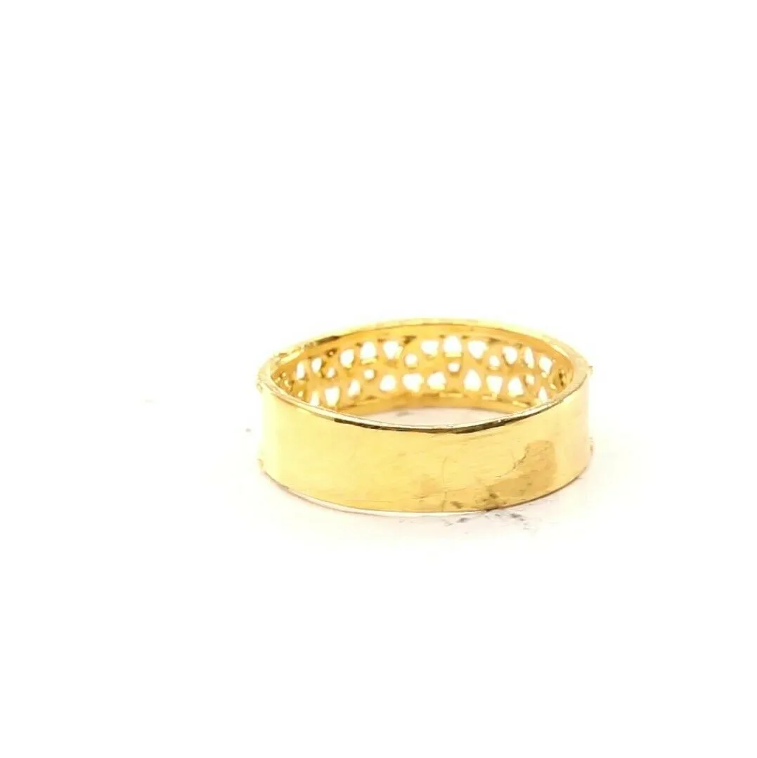 22k Ring Solid Gold Elegant Diamond Cut Design Ladies Ring Size R2053 mon