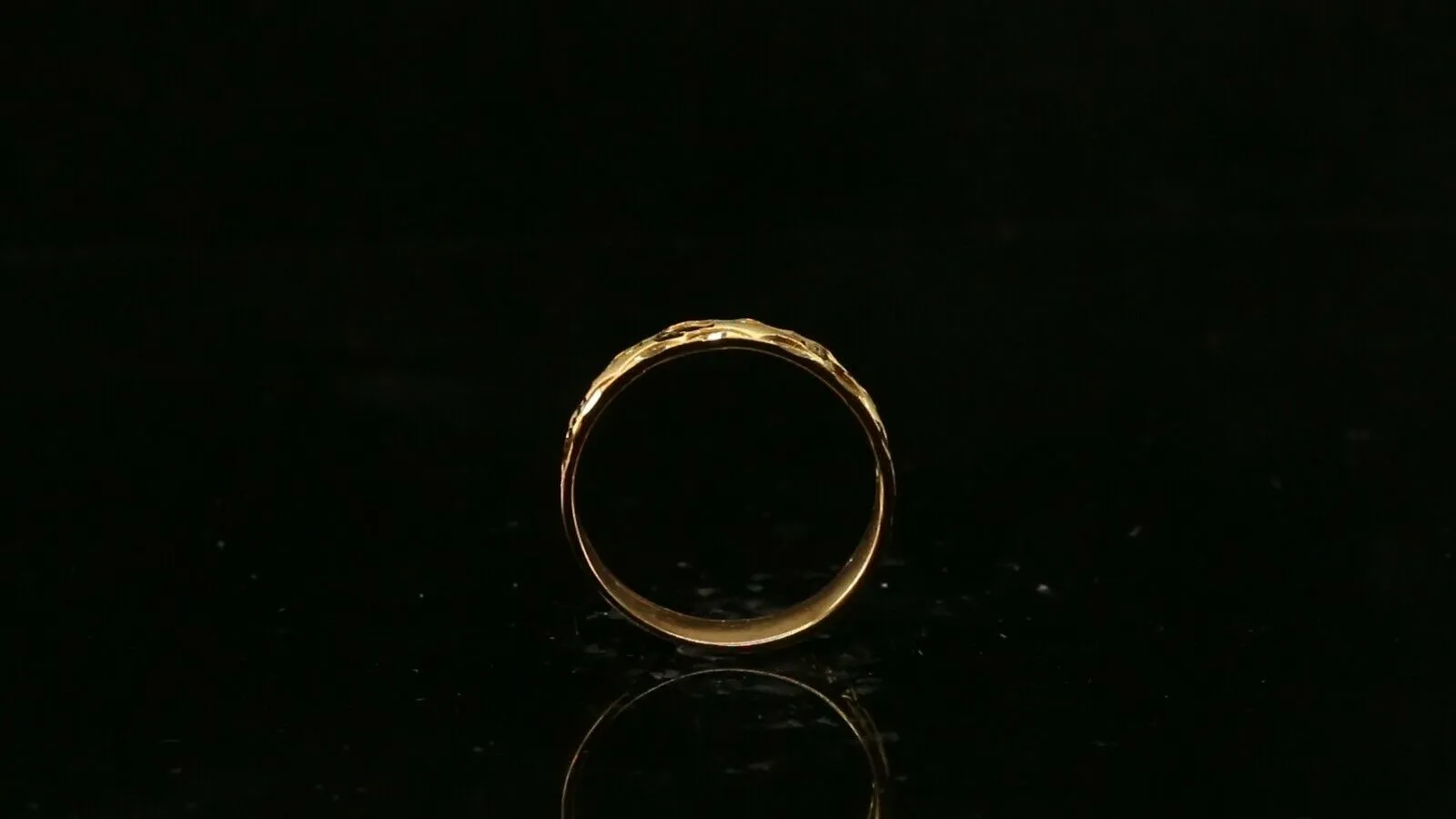 22k Ring Solid Gold Elegant Diamond Cut Ladies Ring Size R2056 mon