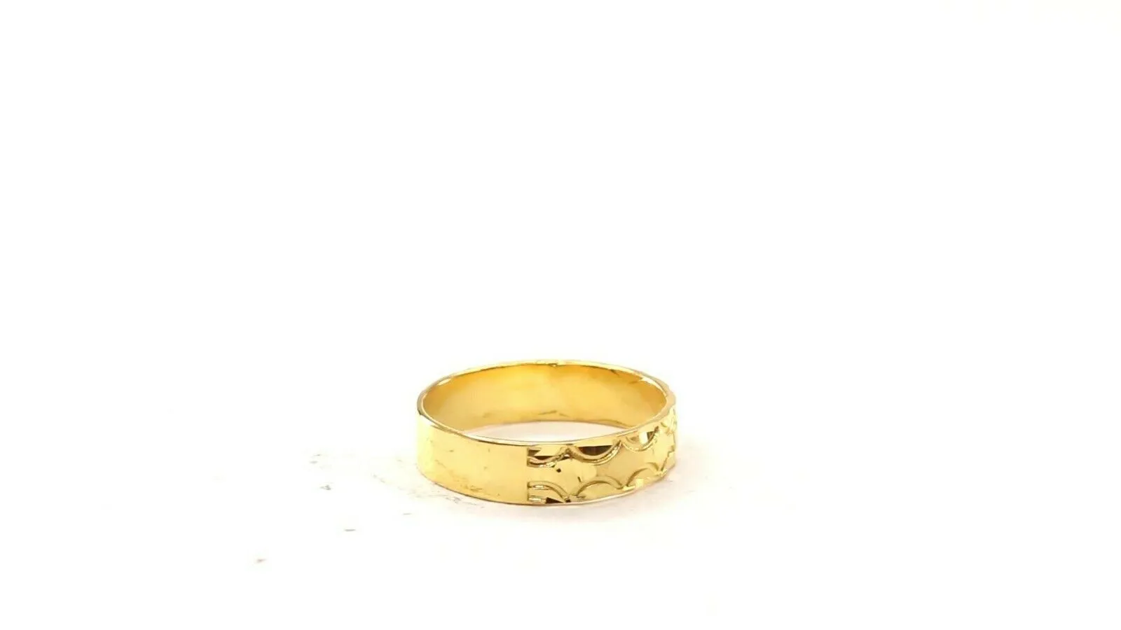 22k Ring Solid Gold Elegant Diamond Cut Ladies Ring Size R2056 mon