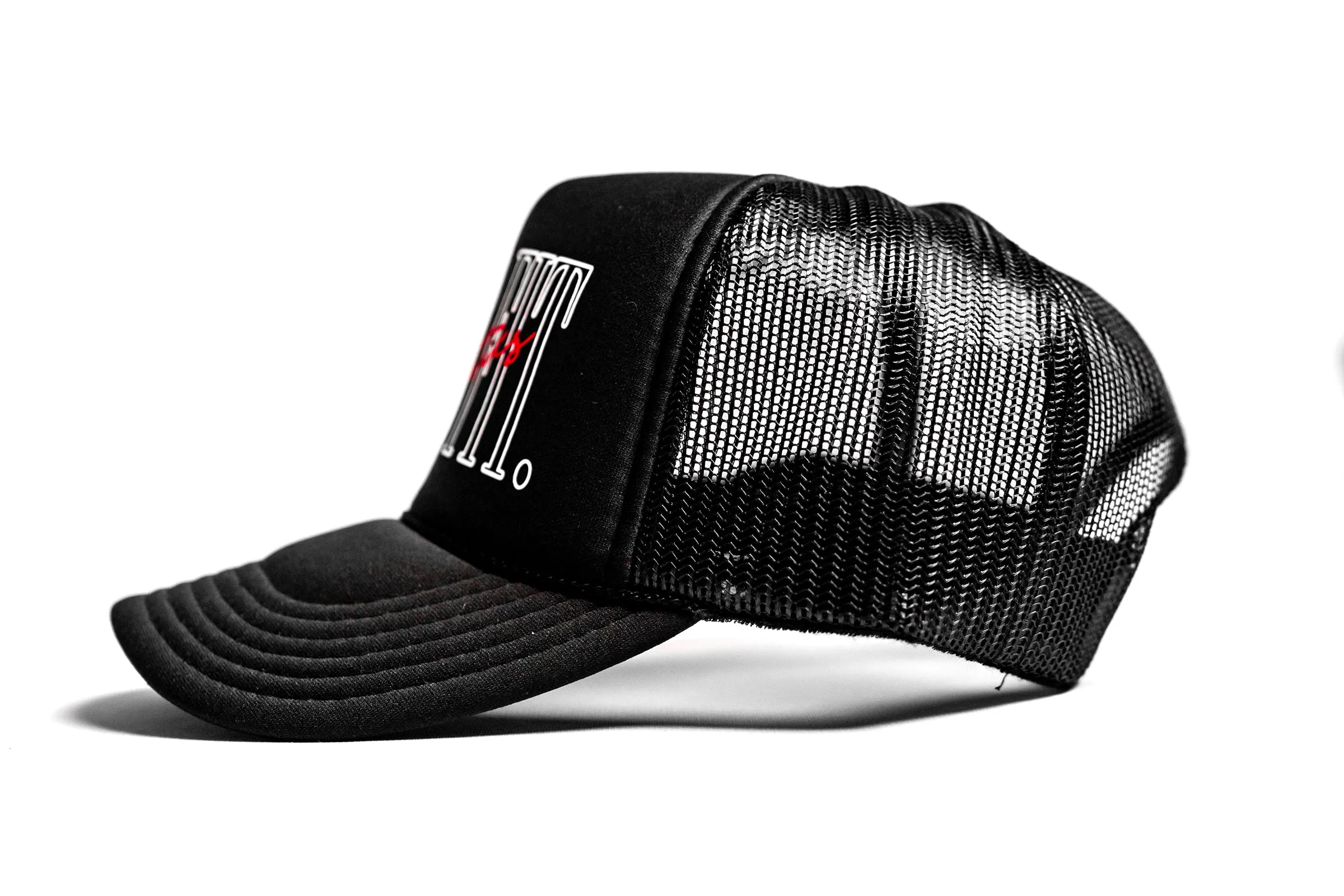 5 Panel Foam Trucker Hat  - Black