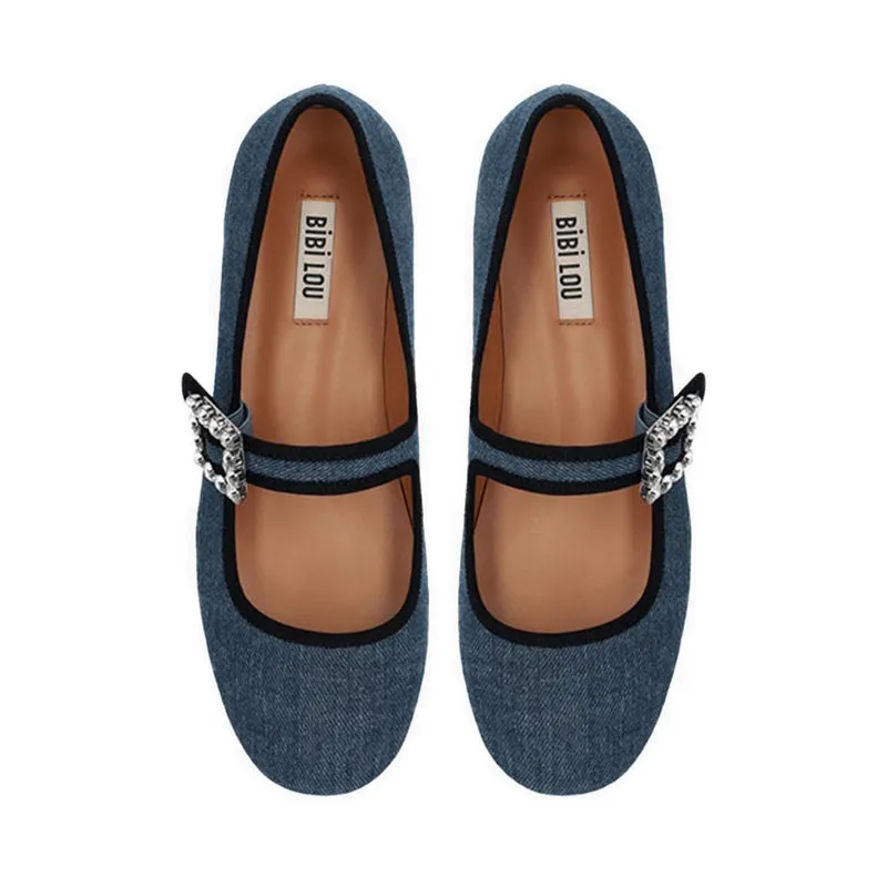 656Z67VK Ballerina Flat - Denim