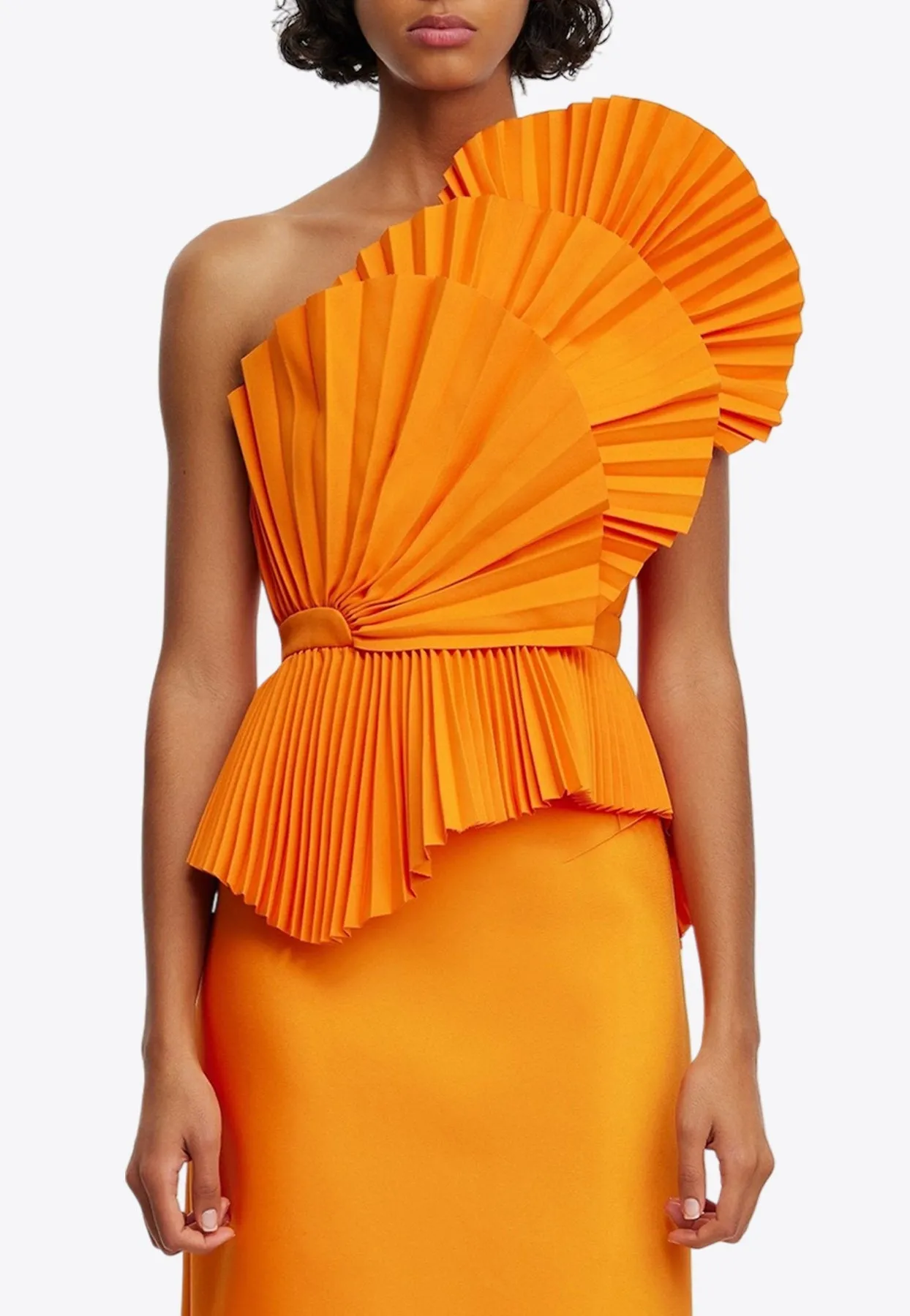 Abbotsford One-Shoulder Pleated Top