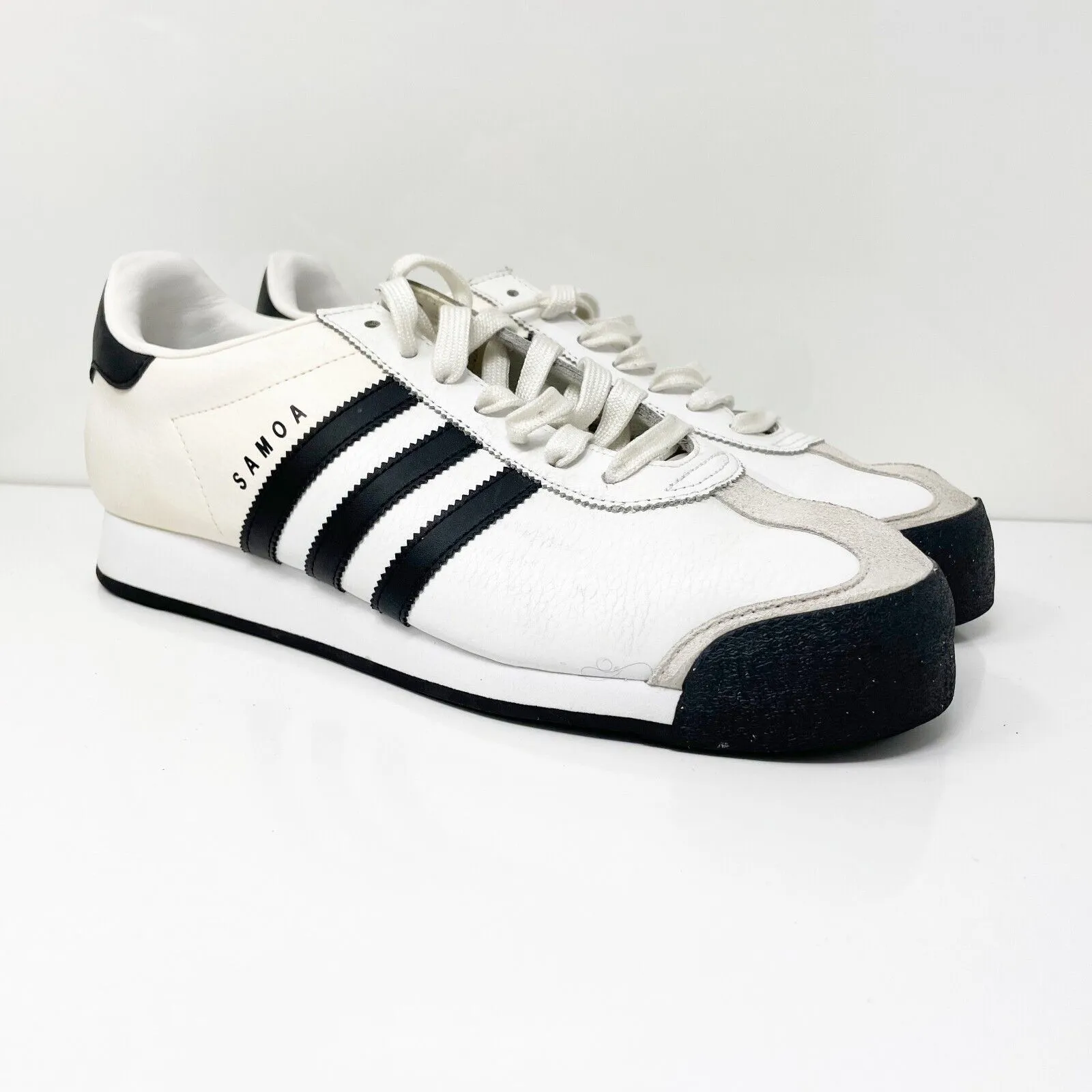 Adidas Mens Samoa 675033 White Casual Shoes Sneakers Size 11.5