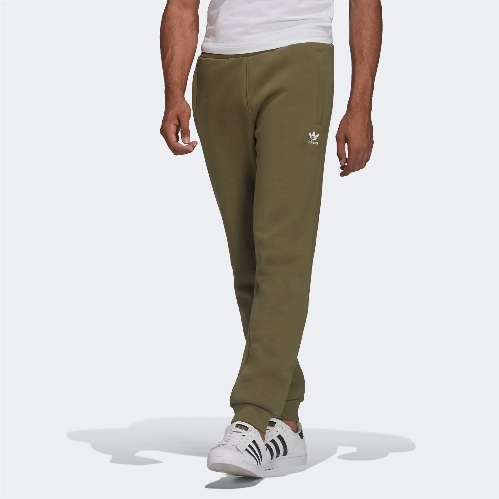 adidas Origina;s Adicolor Essentials Trefoil Joggers - Focus Olive Green