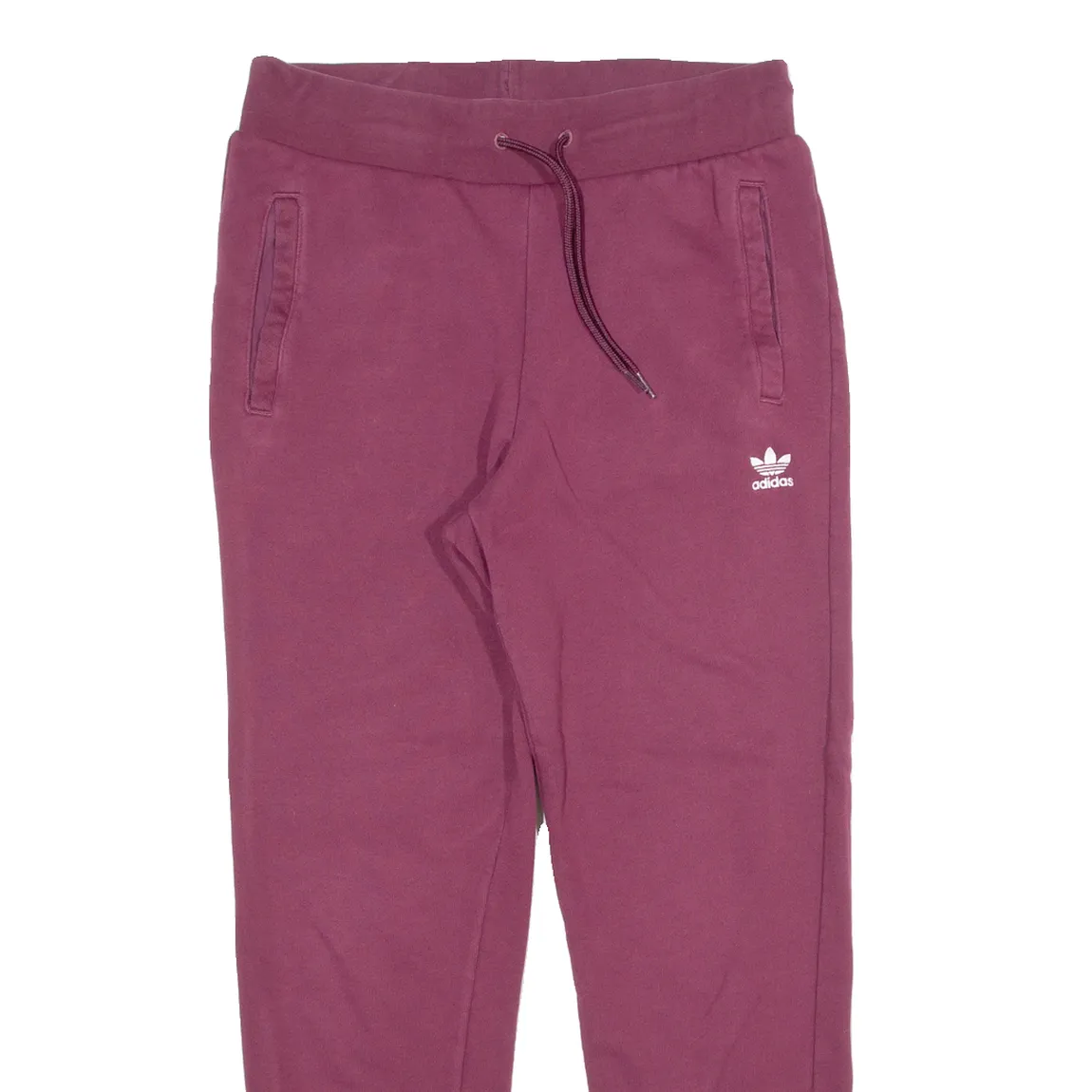 ADIDAS Womens Joggers Maroon Tapered UK 14 W30 L26