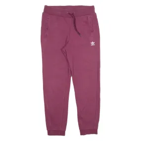 ADIDAS Womens Joggers Maroon Tapered UK 14 W30 L26