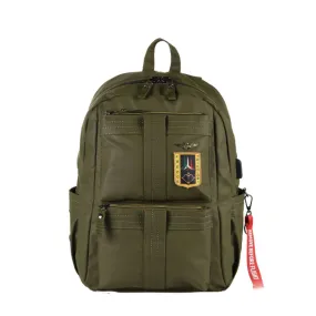 Aeronautica Militare AM345 Verde Laptop Backpack 14.1 Frecce Tricolori