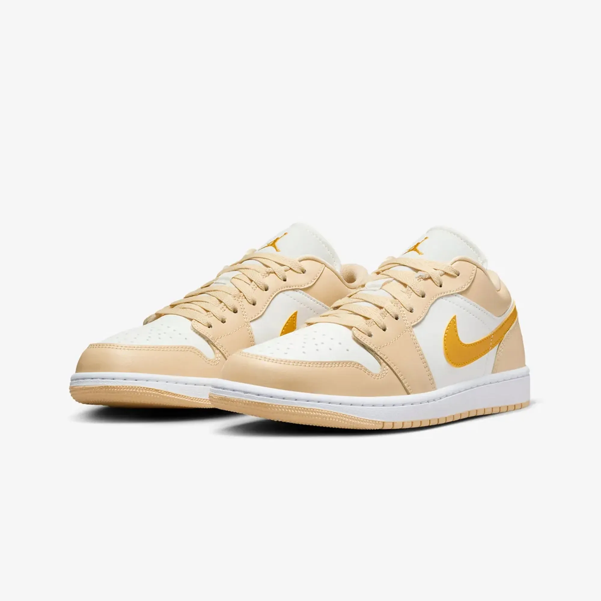 Air Jordan 1 Low Sail Yellow Ochre Pale Vanilla White Women's