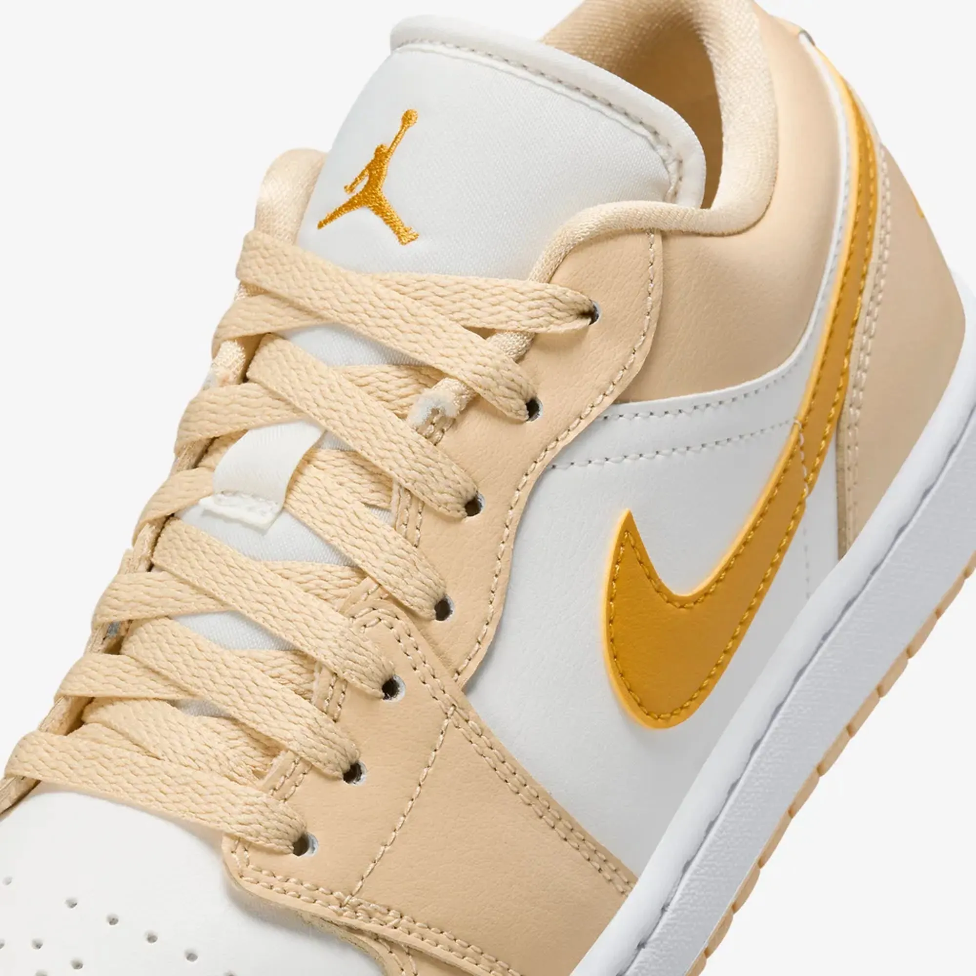 Air Jordan 1 Low Sail Yellow Ochre Pale Vanilla White Women's