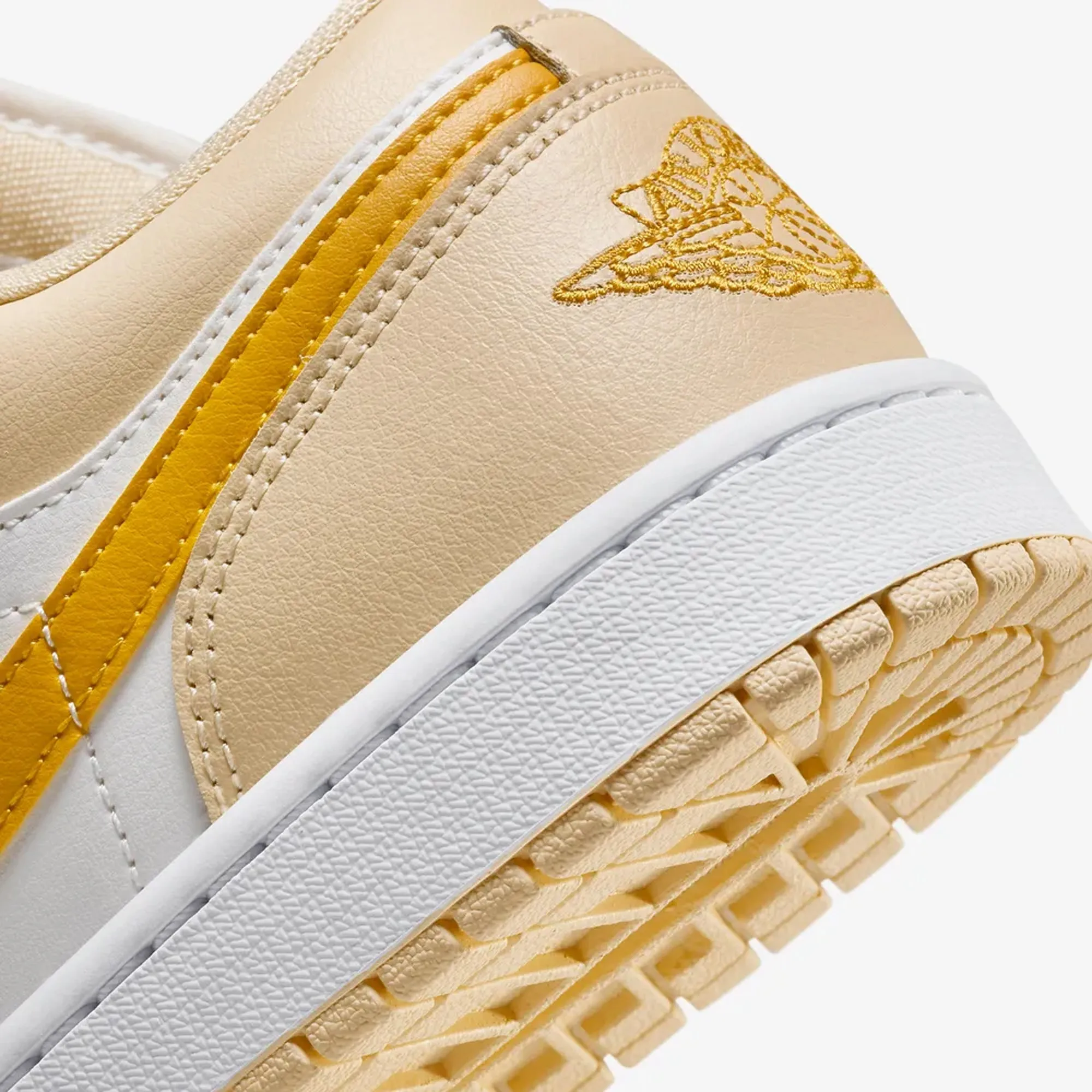 Air Jordan 1 Low Sail Yellow Ochre Pale Vanilla White Women's