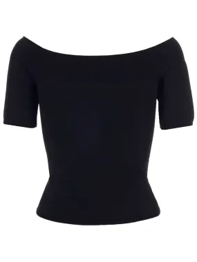 Off Shoulder Short Sleeve Top by Alexander McQueen