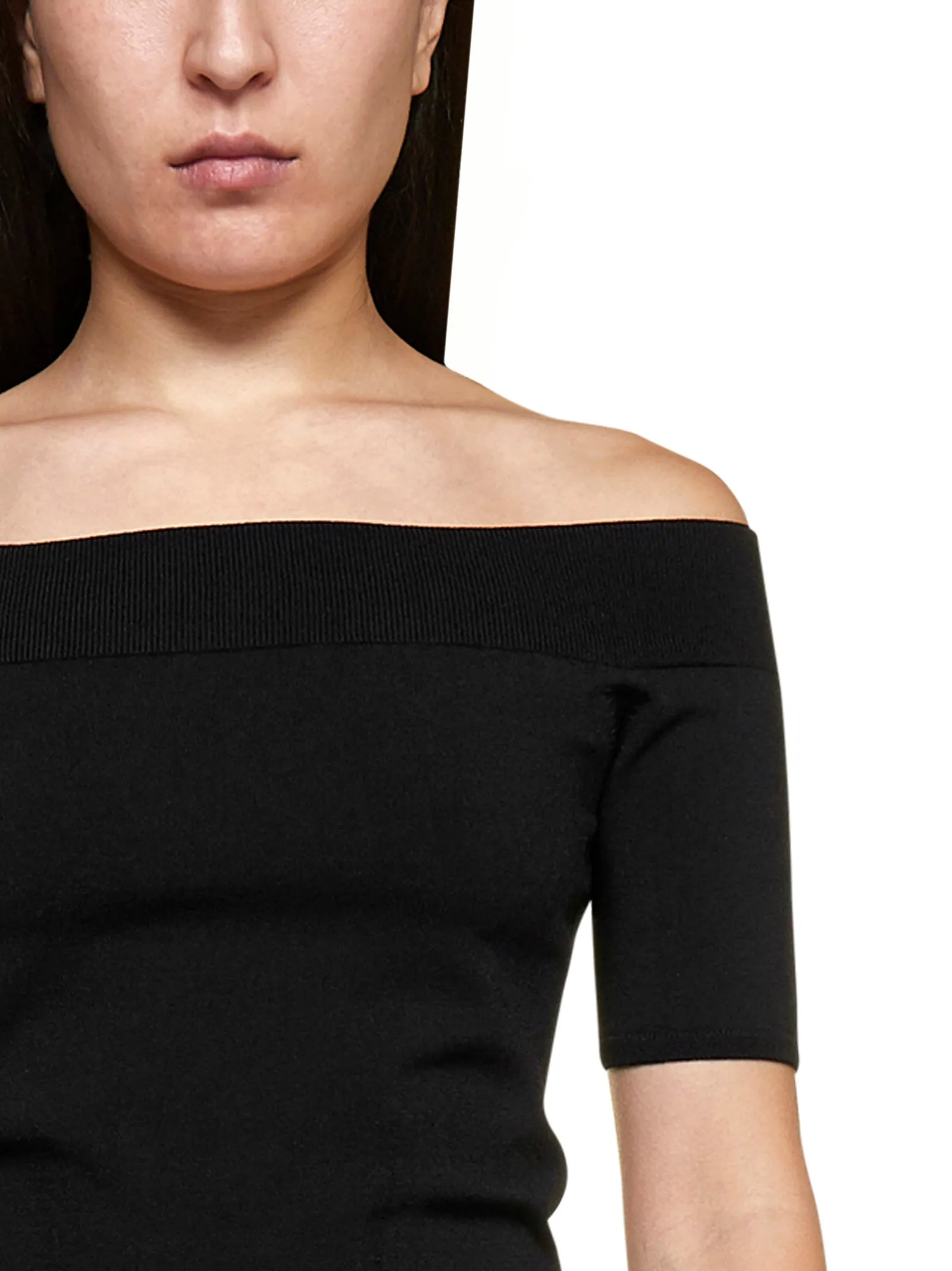 Off Shoulder Short Sleeve Top by Alexander McQueen