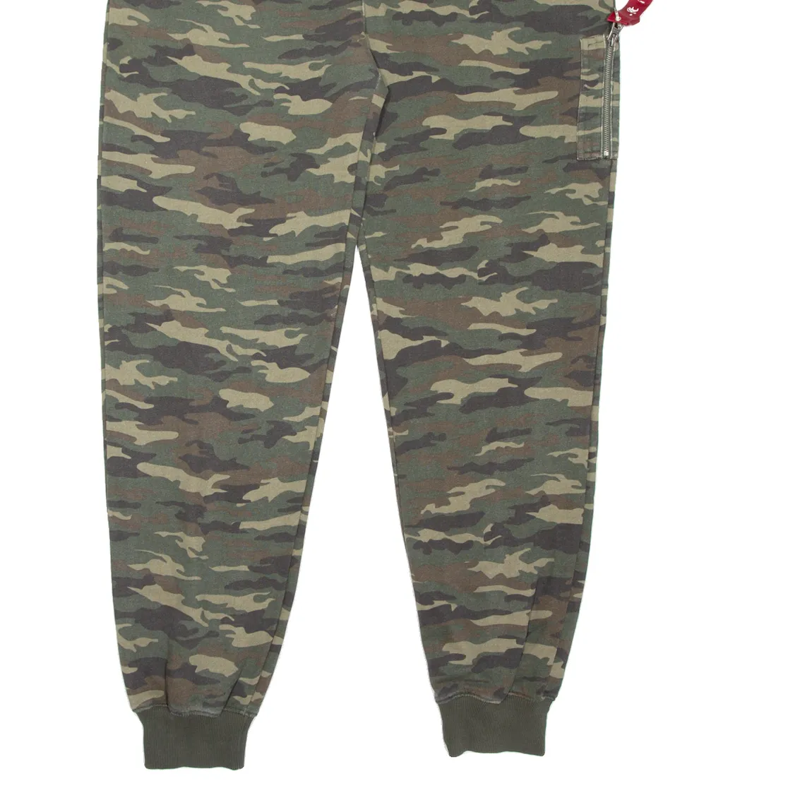 ALPHA INDUSTRIES Camo Mens Joggers Green Tapered 2XL W38 L32