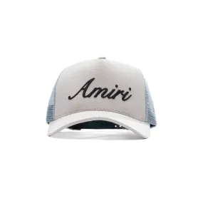 Alabaster Amiri Script Trucker Hat