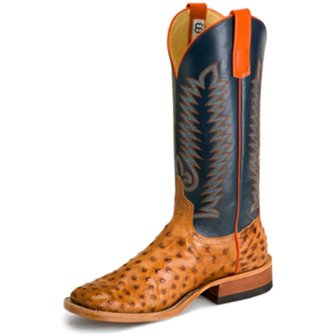 Anderson Bean Brandy Full Quill Ostrich Boot