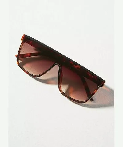 Anthropologie Flat-Top Tortoiseshell Sunglasses