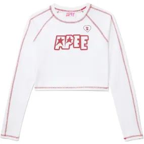 Apee Graphic Long Sleeve Raglan Top Women