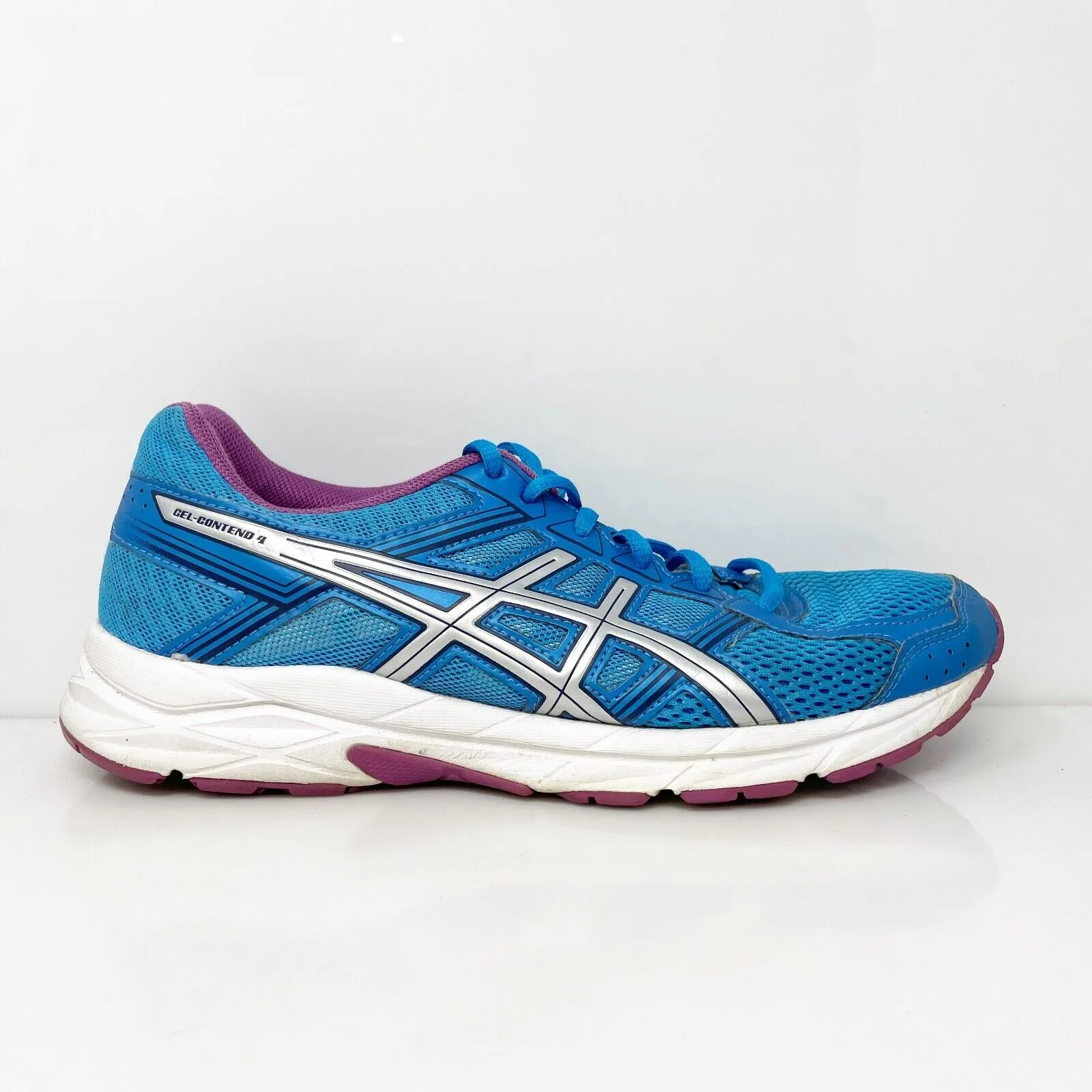 Asics Womens Gel Contend 4 T765N Blue Running Shoes Sneakers Size 8.5