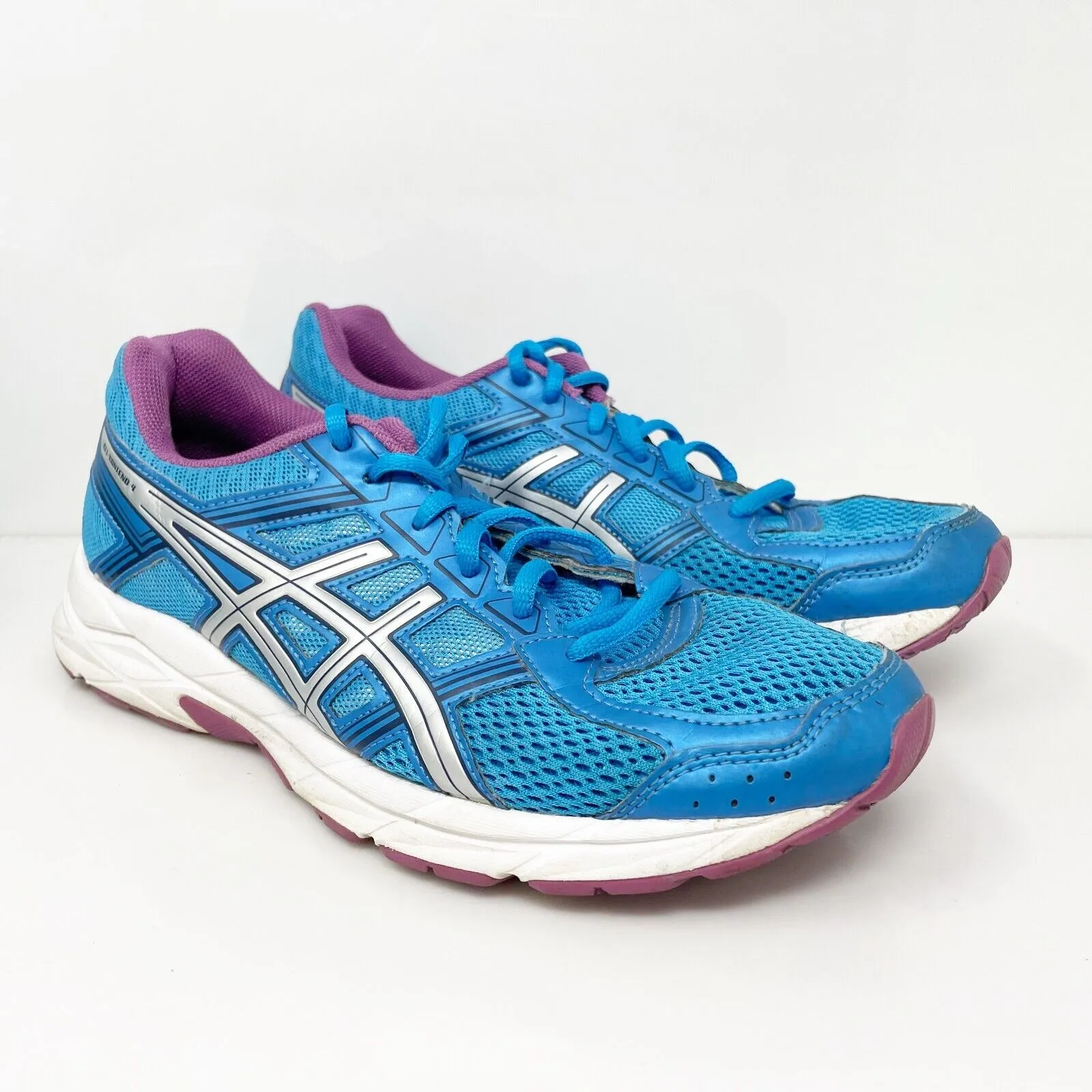 Asics Womens Gel Contend 4 T765N Blue Running Shoes Sneakers Size 8.5