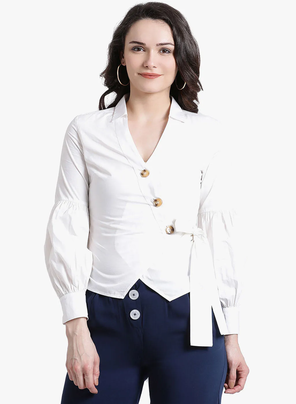 Placket Shirt with Full Sleeves