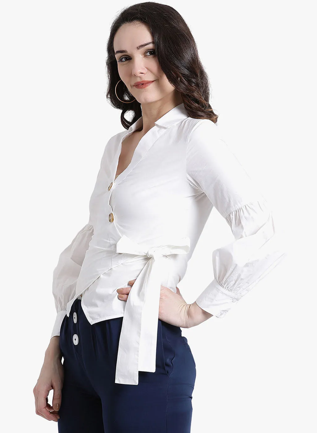 Placket Shirt with Full Sleeves