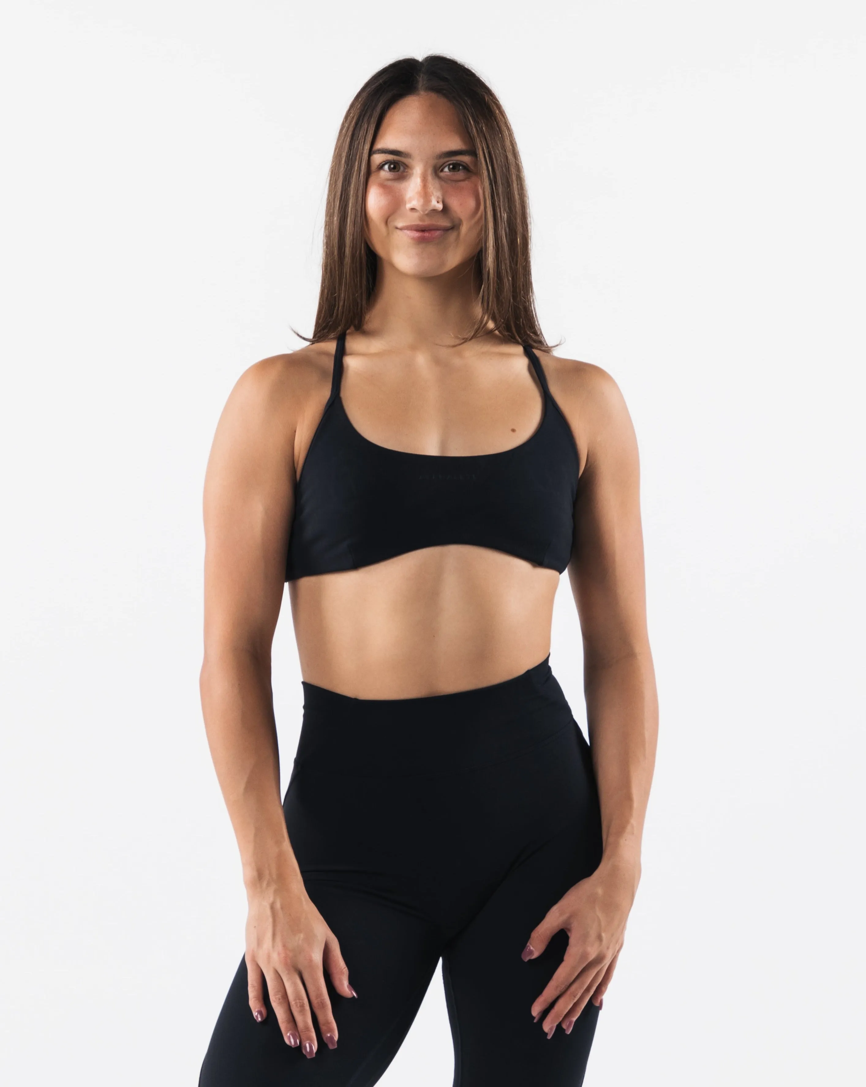 Aura Strappy Bra - Black