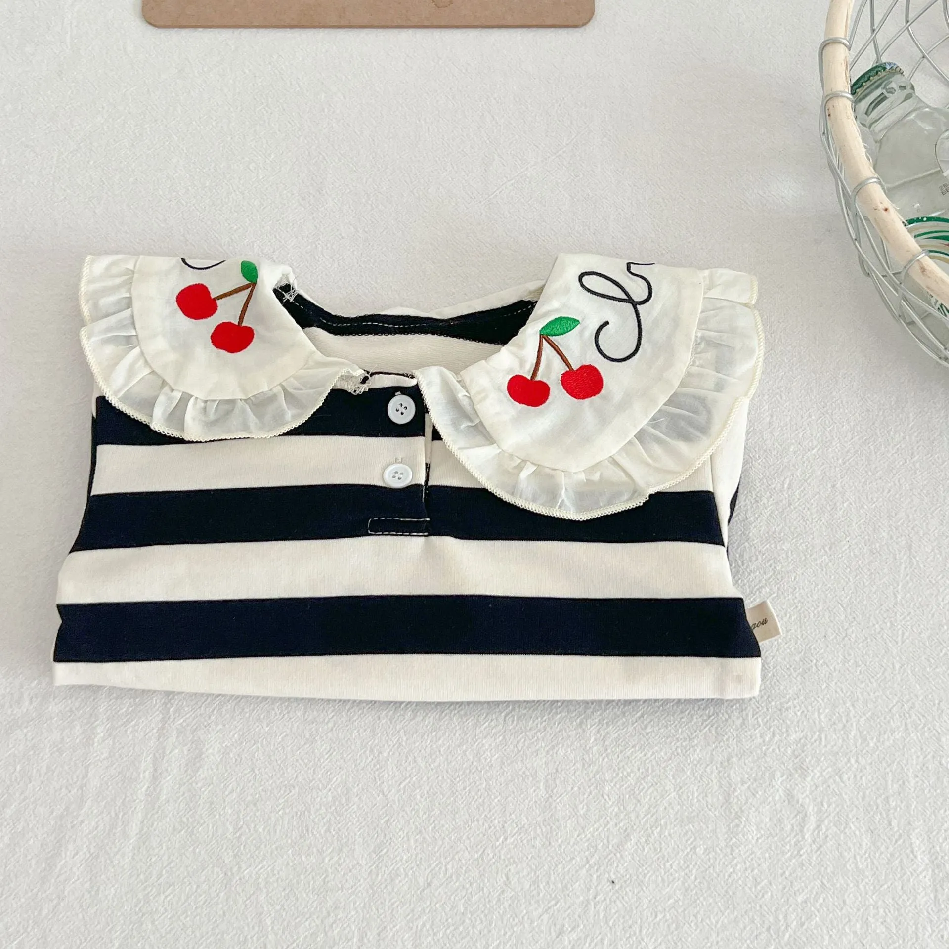 Baby Kid Girls Striped Fruit Tops Wholesale 231130154