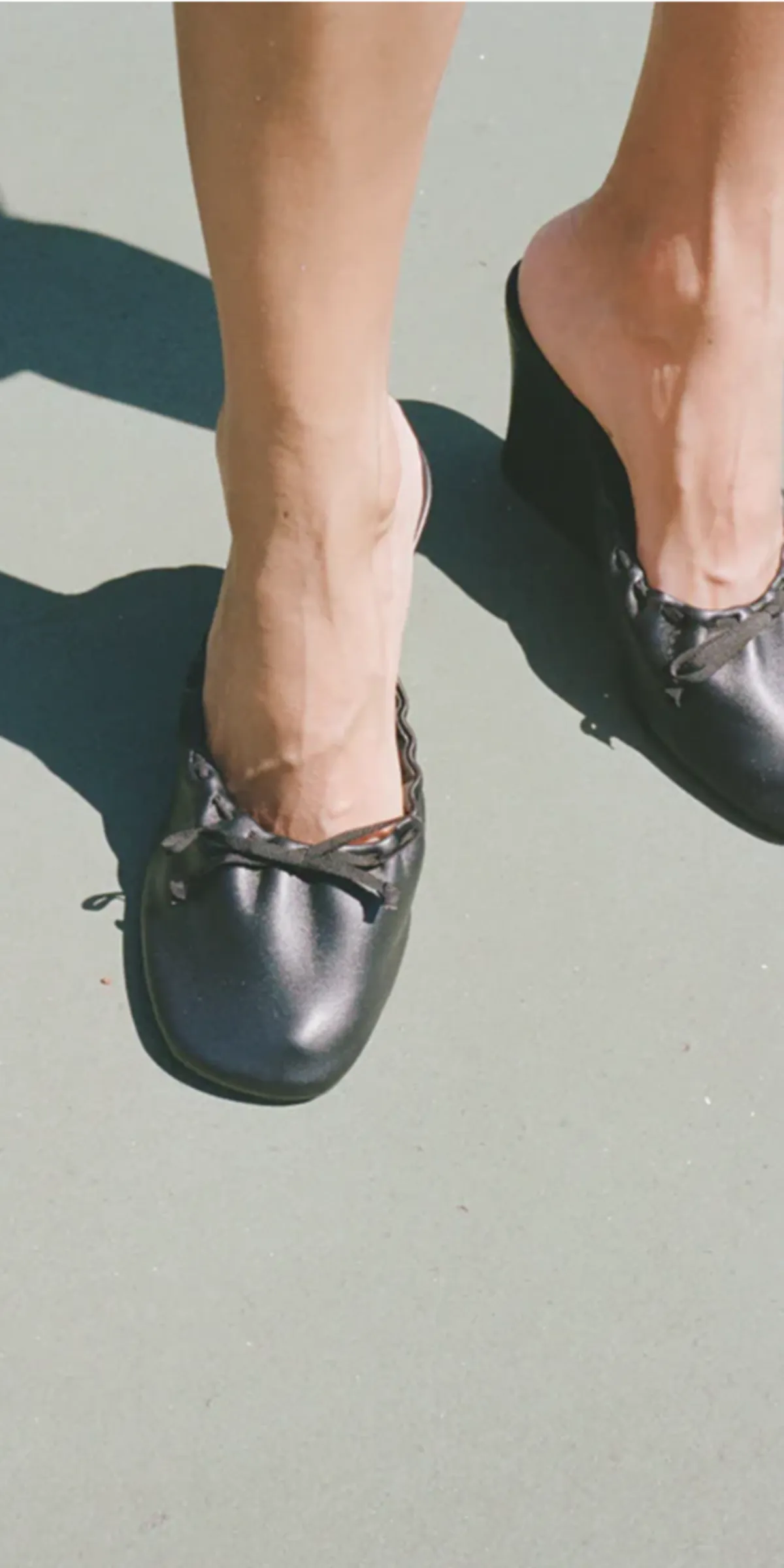 Black Ballet Wedges