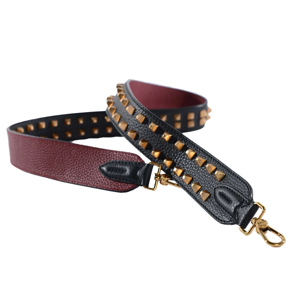 Bally Unisex Shoulder Strap in Black/Dark Red