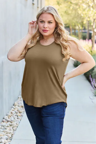 Full Size Round Neck Tank - Basic Bae