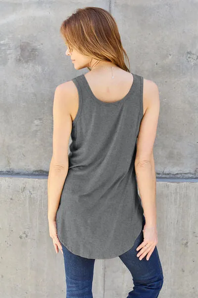 Full Size Round Neck Tank - Basic Bae