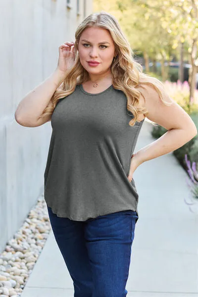 Full Size Round Neck Tank - Basic Bae