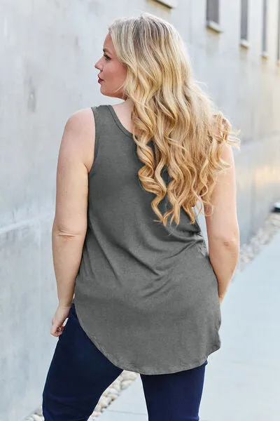 Full Size Round Neck Tank - Basic Bae