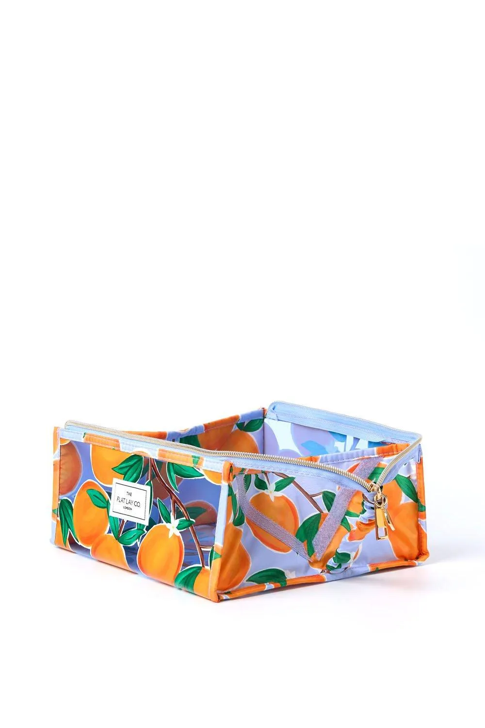 Beauty Tools | The Flat Lay Co. Jelly Open Flat Box Bag in Mediterranean Oranges | The Flat Lay Co